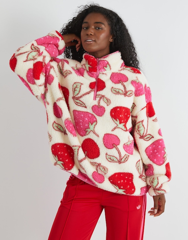 SKINNYDIP Cherry and Strawberry Longline Fleece