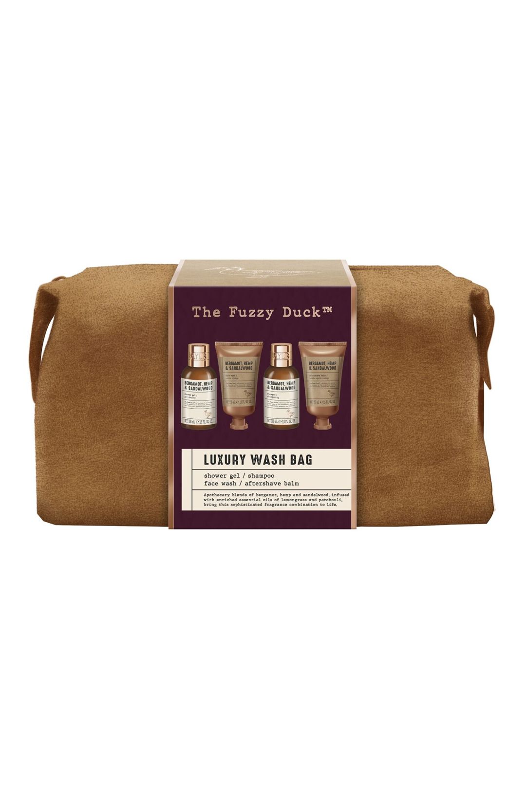 Baylis & Harding The Fuzzy Duck Bergamot, Hemp & Sandalwood Men's Luxury Wash Bag Gift Set Multi image 1