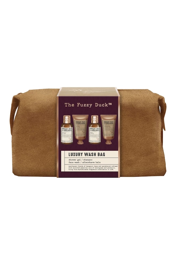 Baylis & Harding The Fuzzy Duck Bergamot, Hemp & Sandalwood Men's Luxury Wash Bag Gift Set Multi
