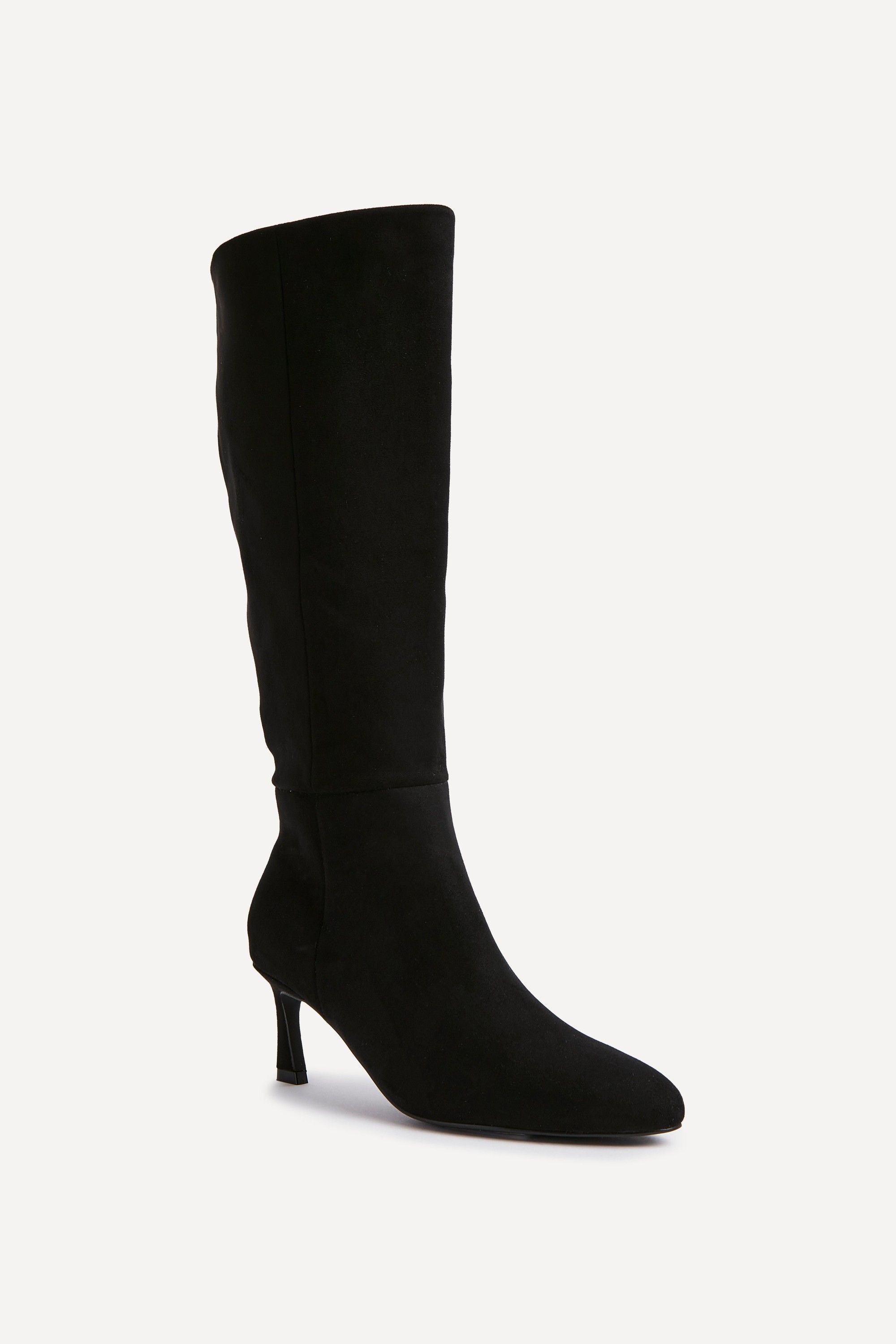 Linzi Rush Black Faux Suede High Leg Stiletto Boots image 1