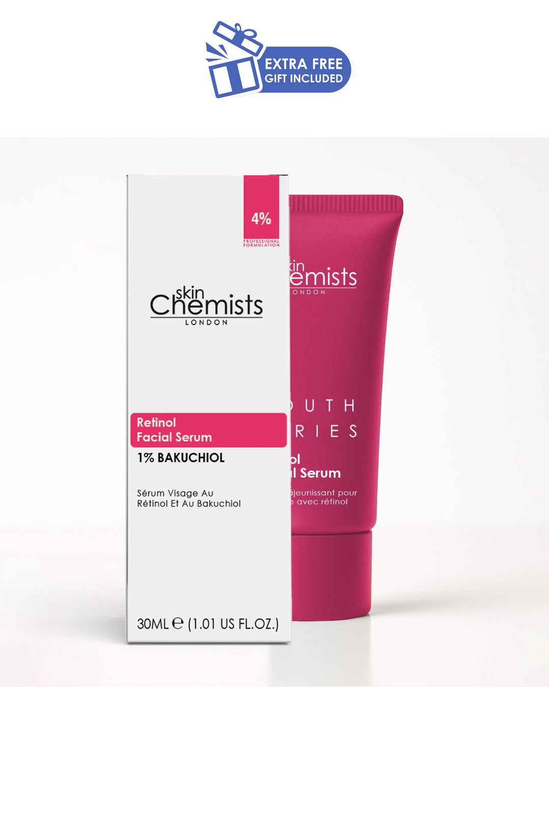 skinChemists Retinol Bakuchiol Facial Serum 30ml image 1