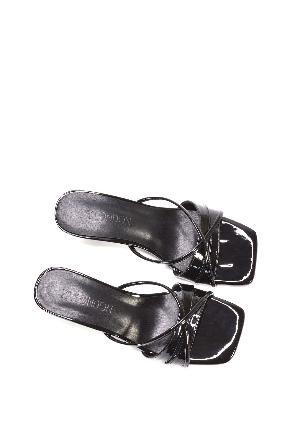 XY London 'Claudia' Mid Heeled Sandal Slip On Mules With Square Toe image 5