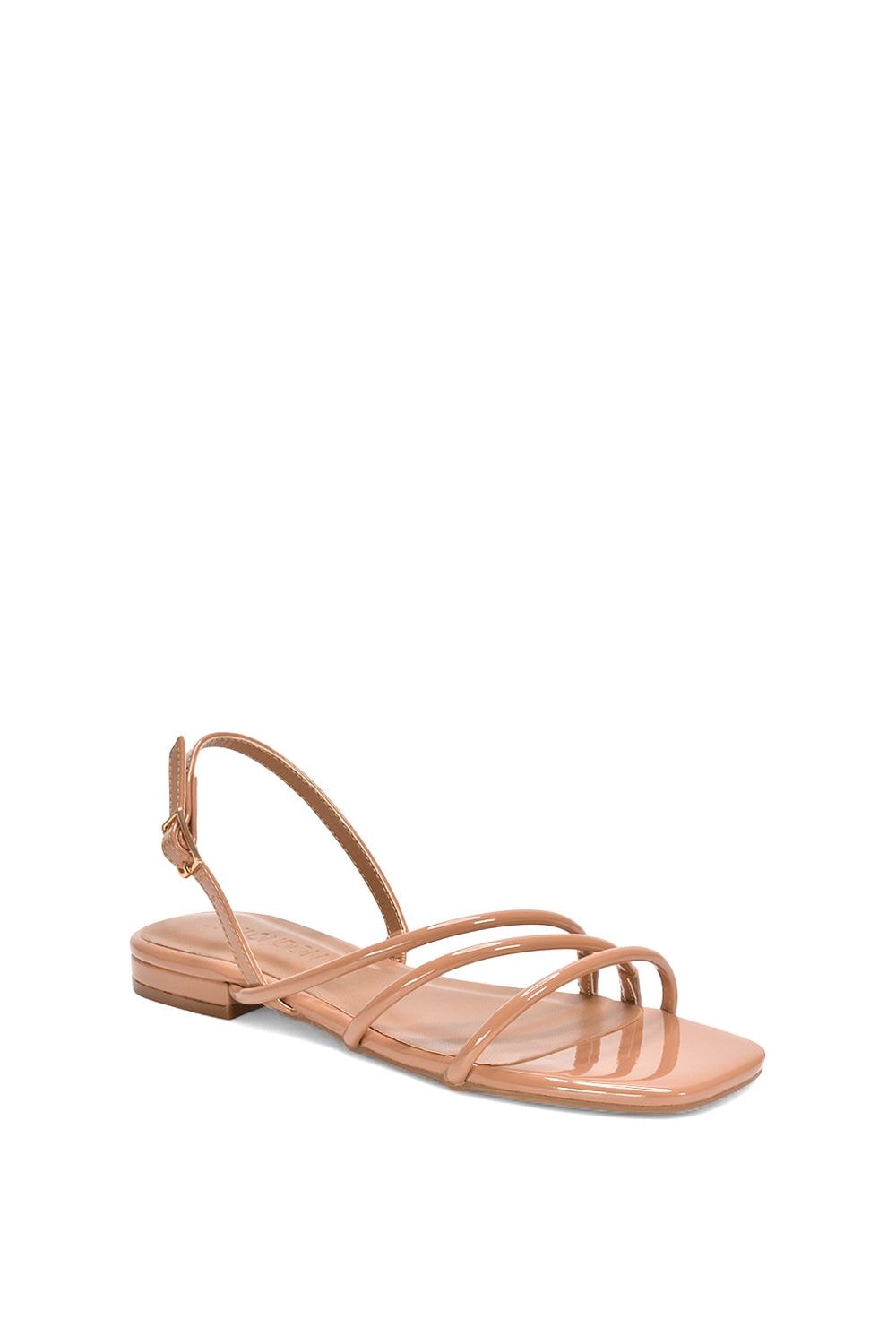 XY London 'Mary' Square Toe Strappy Slingback Flat Sandals image 2
