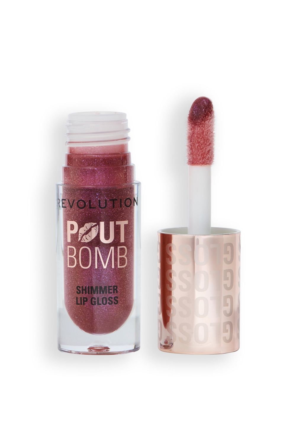 Revolution Pout Bomb Shimmer Lip Gloss Berry Lustre image 1