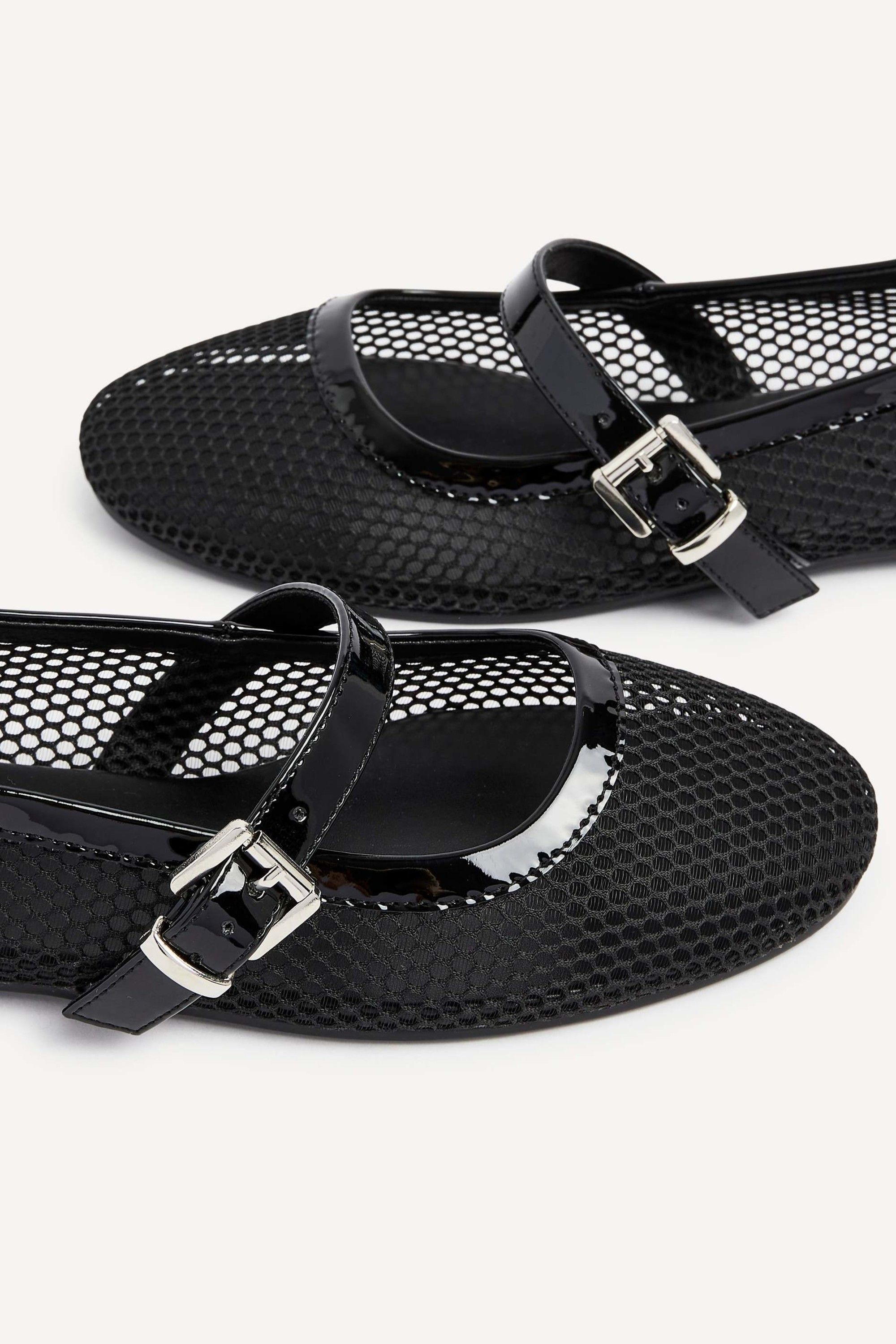 Linzi Arielle Black Mesh Mary Jane Pump image 4