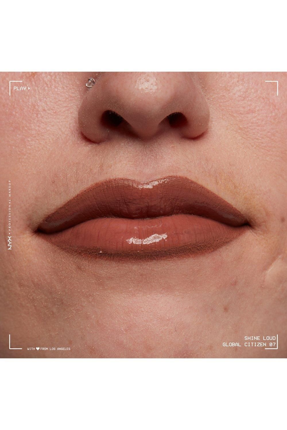 NYX Professional Makeup Shine Loud High Pigment Long Lasting Lip Shine Lip Gloss Global Citizen image 3