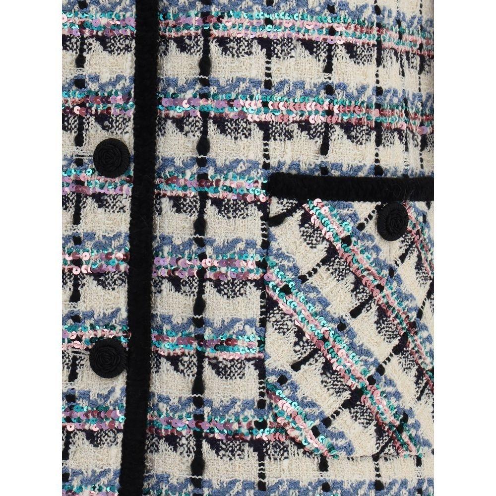 Valentino Sequin Tweed Vest Wo - Multicolor Suits image 3