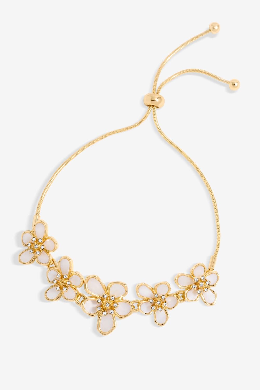 Jon Richard Gold Plated Mother Of Pearl Floral Bracelet image 1