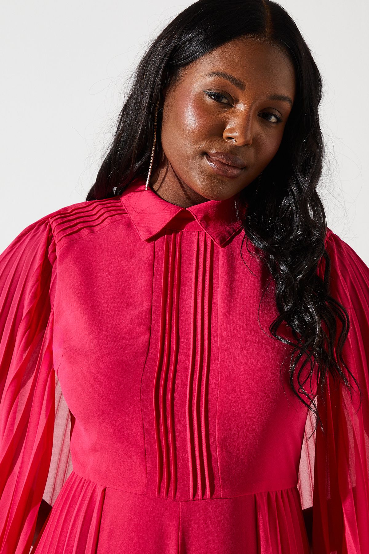 Coast Pleat Wide Leg Jumpsuit Rose Pink image 2