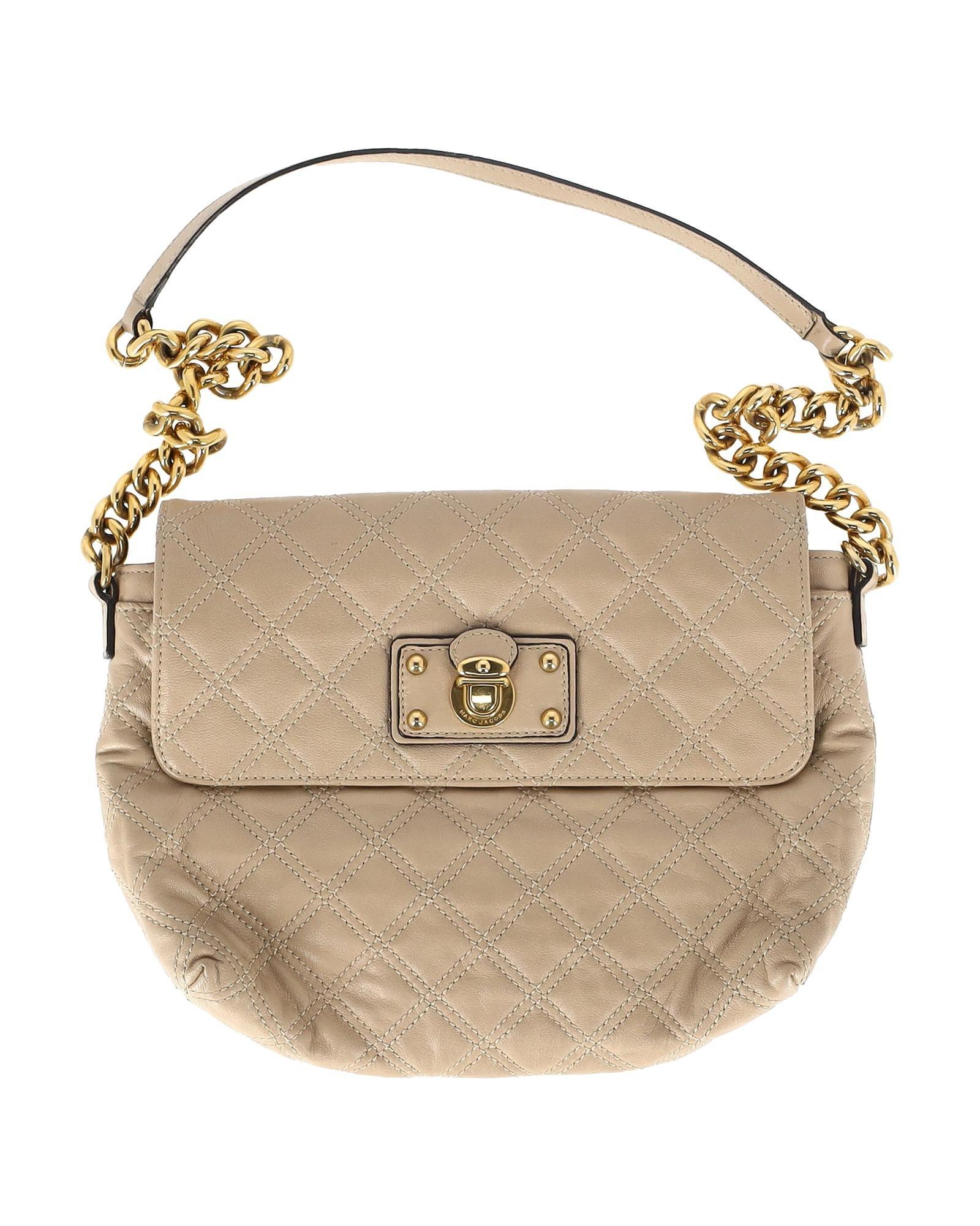Marc Jacobs Preloved Quilted Leather Crossbody Bag Wo - Beige Handbags