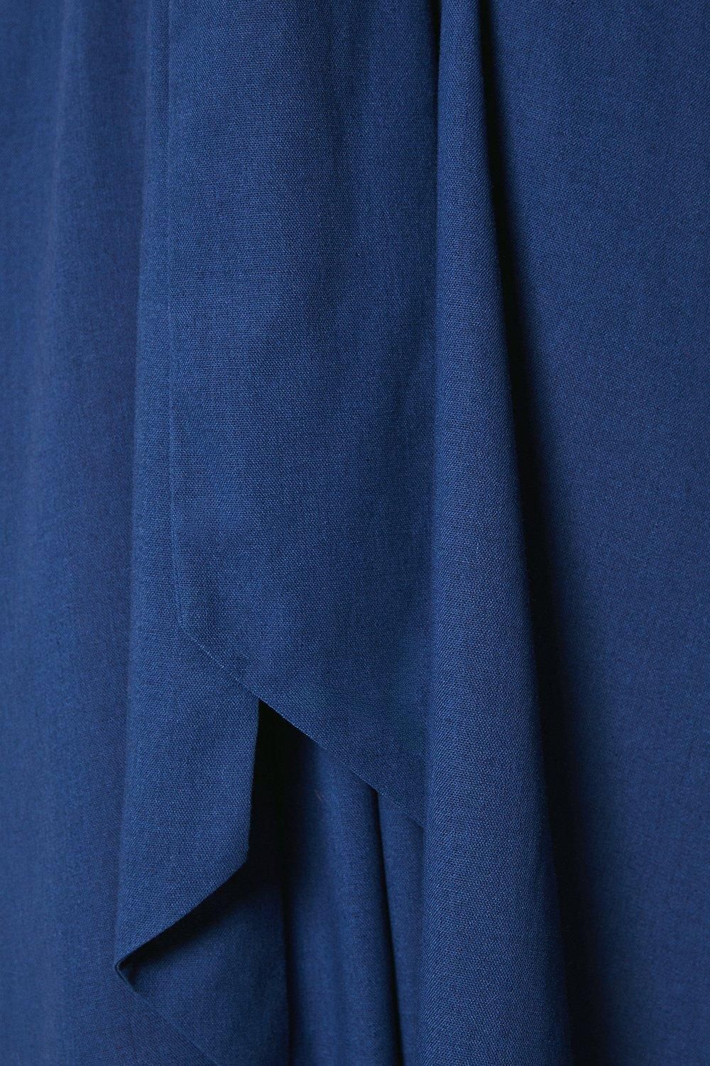Principles Linen Blend Belted Midi Dress Blue image 5