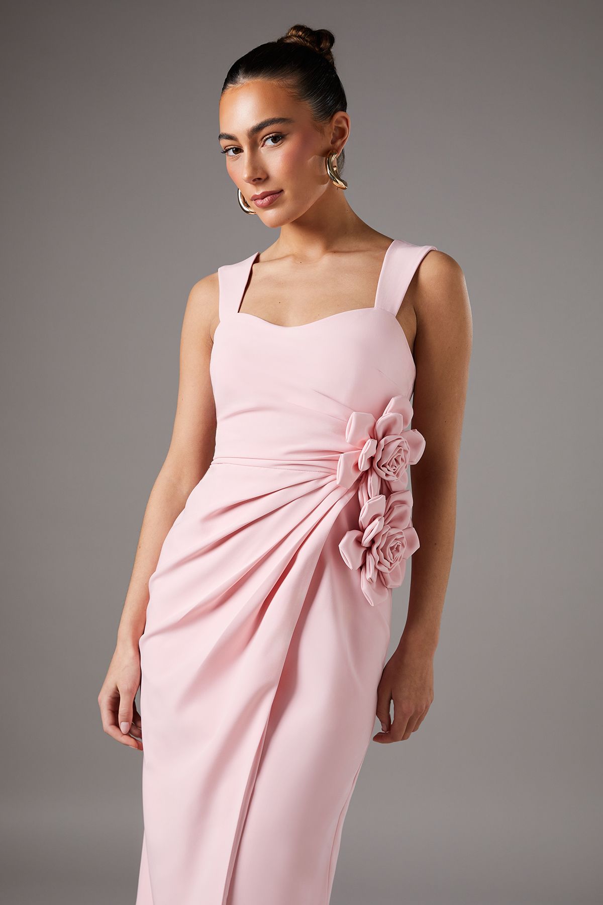 Coast Corsage Pleated Pencil Dress Blush image 2