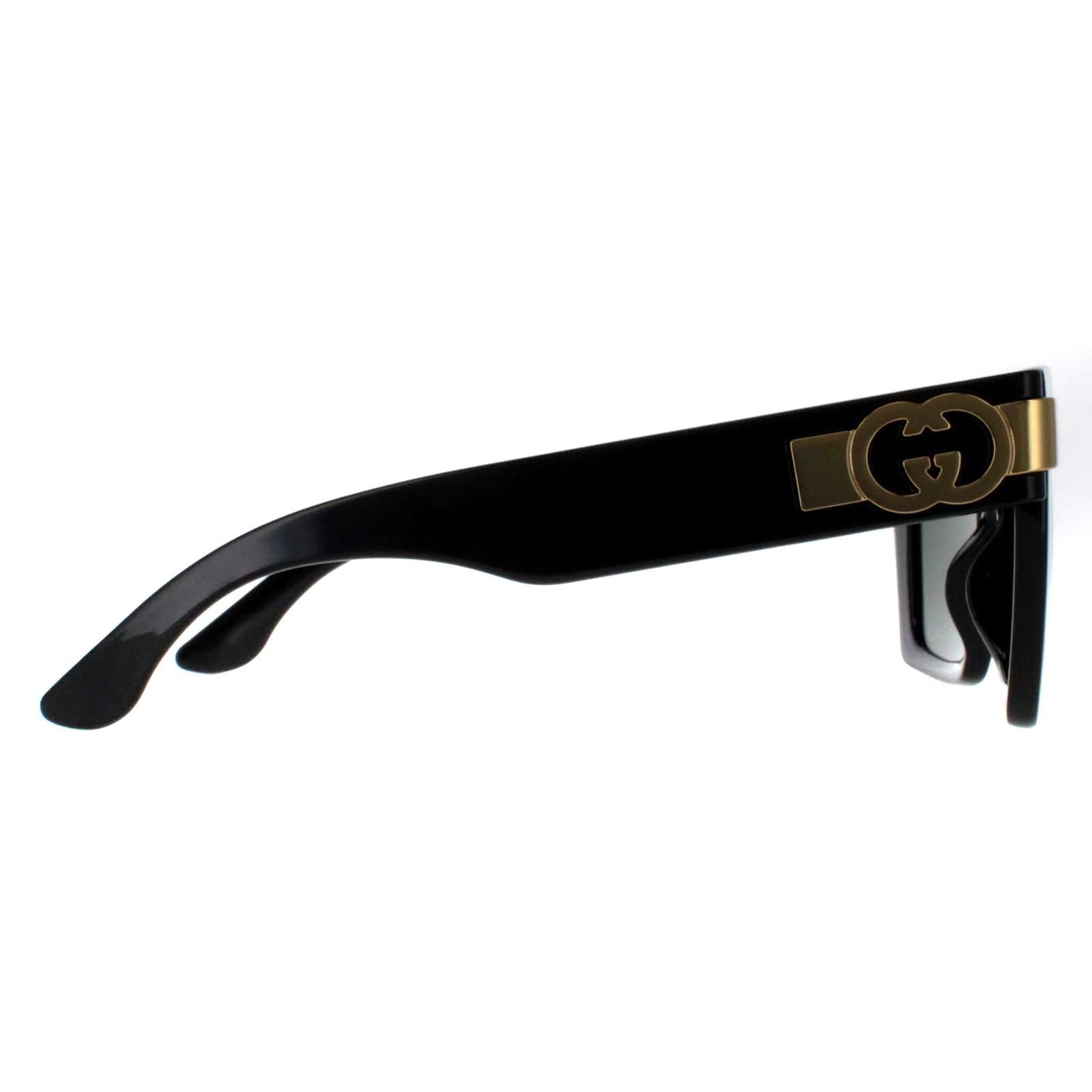 Gucci Square Black with Gold Grey GG1689S image 4