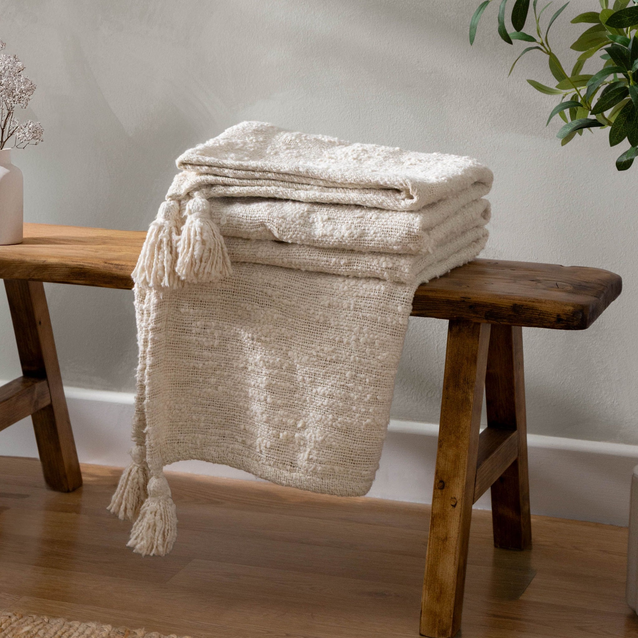 Yard Heath Cotton Blend Tassel Throw image 5