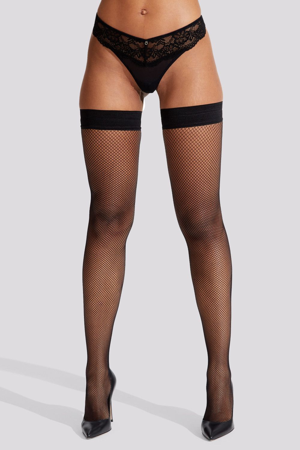Ann Summers Micro Fishnet Seamed Hold Ups image 1