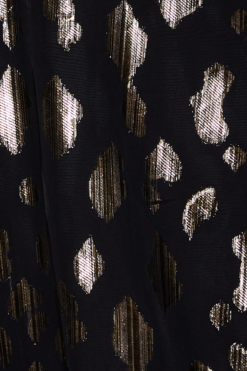 Dorothy Perkins Jacquard Button Front Long Sleeve Midi Dress Black image 5