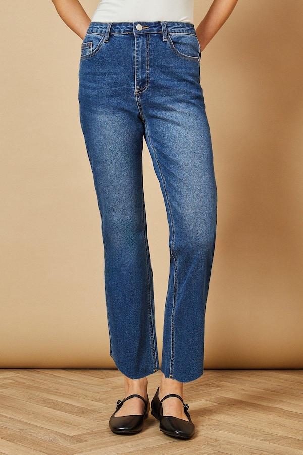 Oasis Denim Slim Leg Cropped Jean Dark Blue