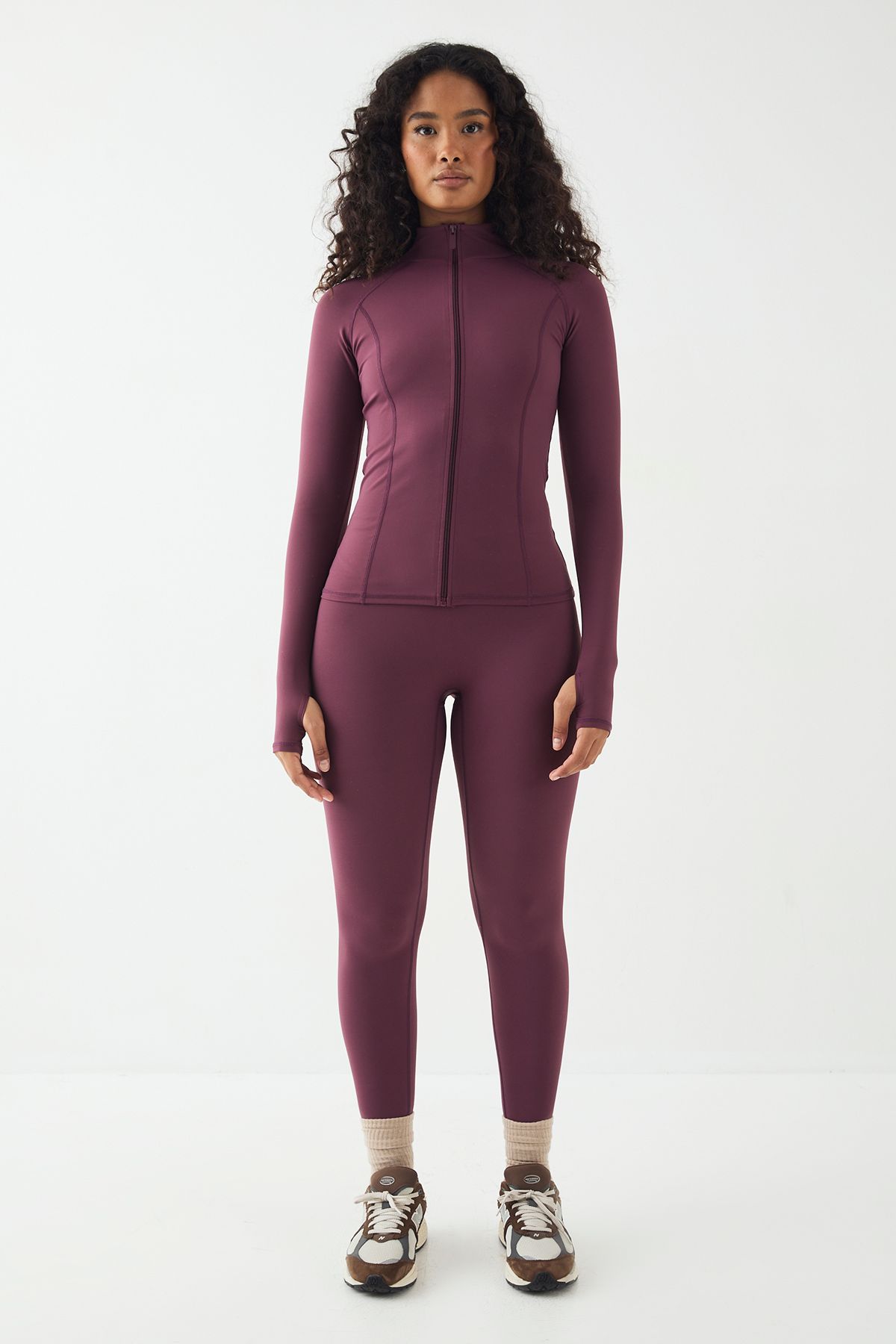 DSGN Studio DSGN Studio Sports Super Soft Zip Through Jacket Plum image 5