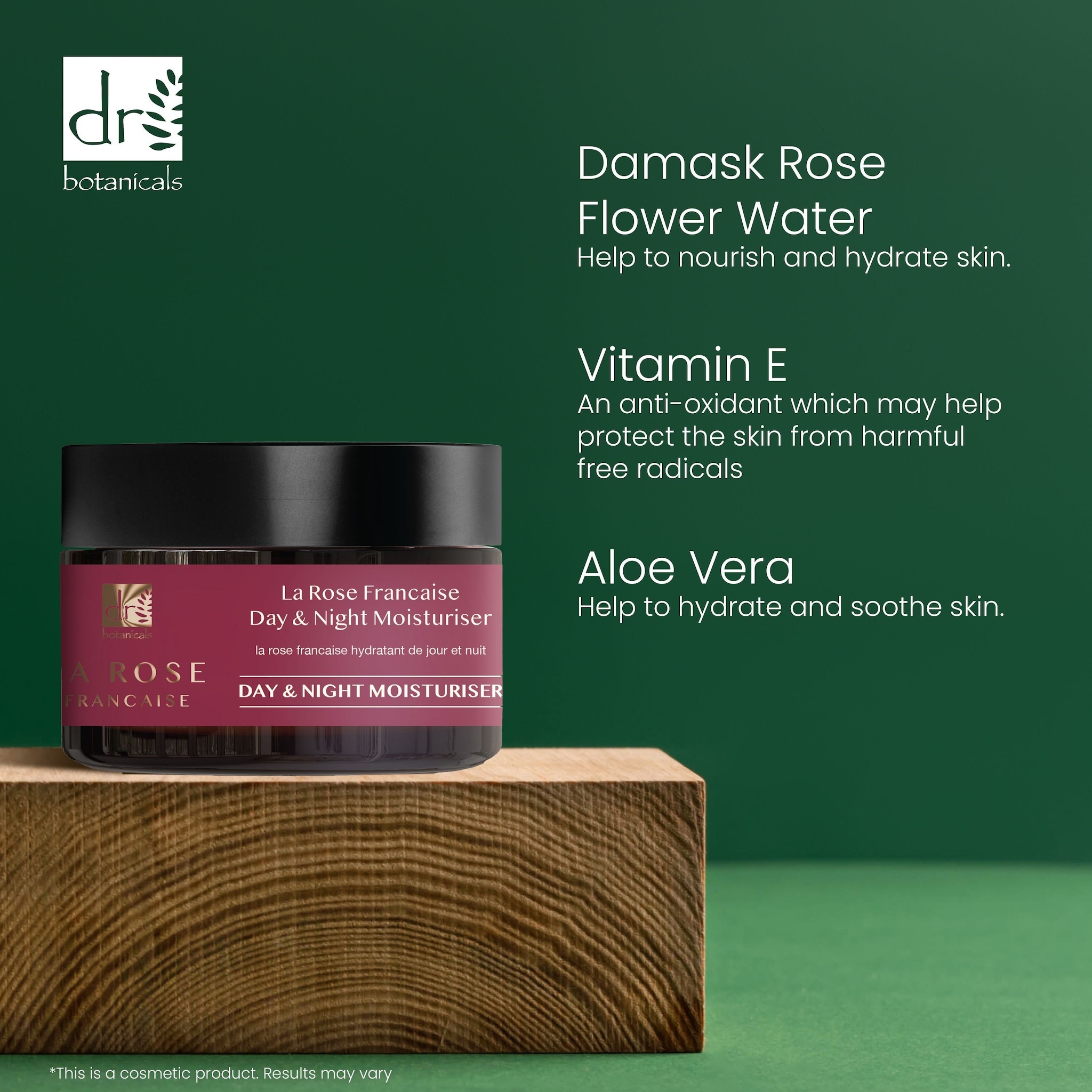 Dr. Botanicals La Rose Française Duo Day & Night Moisturiser 50ml image 4