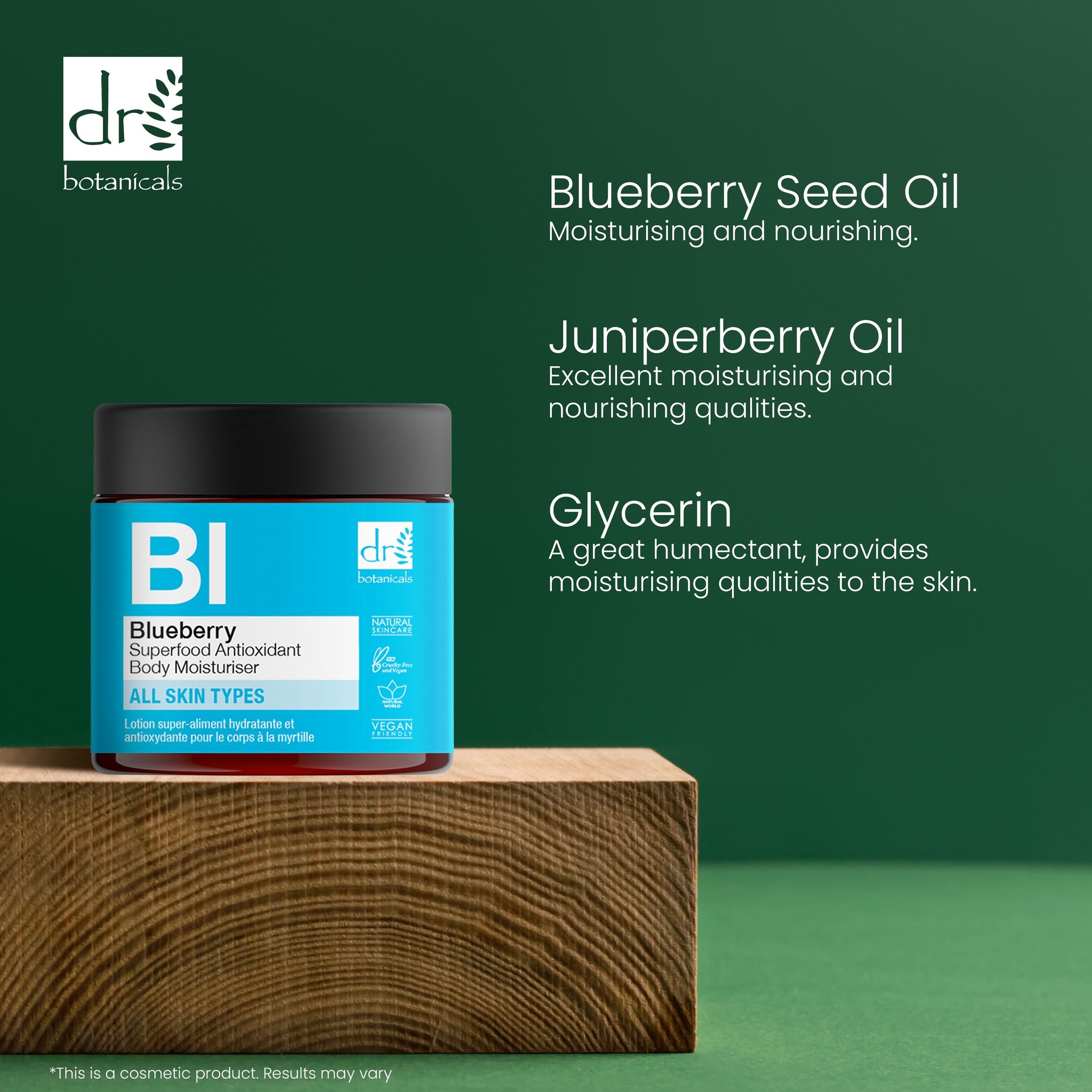 Dr. Botanicals Blueberry Superfood Antioxidant Body Moisturiser 60ml x 2 Duo Set image 4