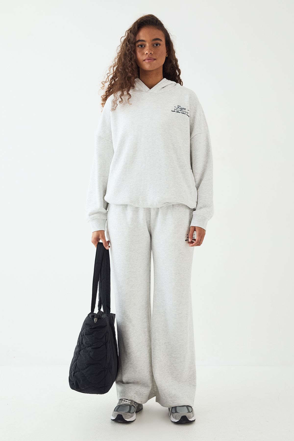 DSGN Studio DSGN Studio Wellness Club Oversized Hooded Tracksuit Ash Grey image 5