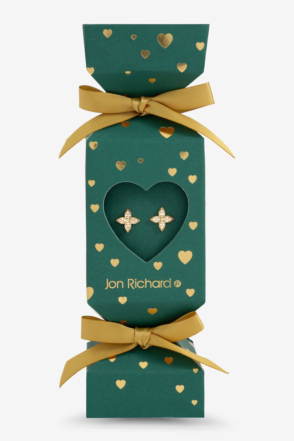 Jon Richard 18K Gold Plated Clover Earrings - Gift Cracker image 1