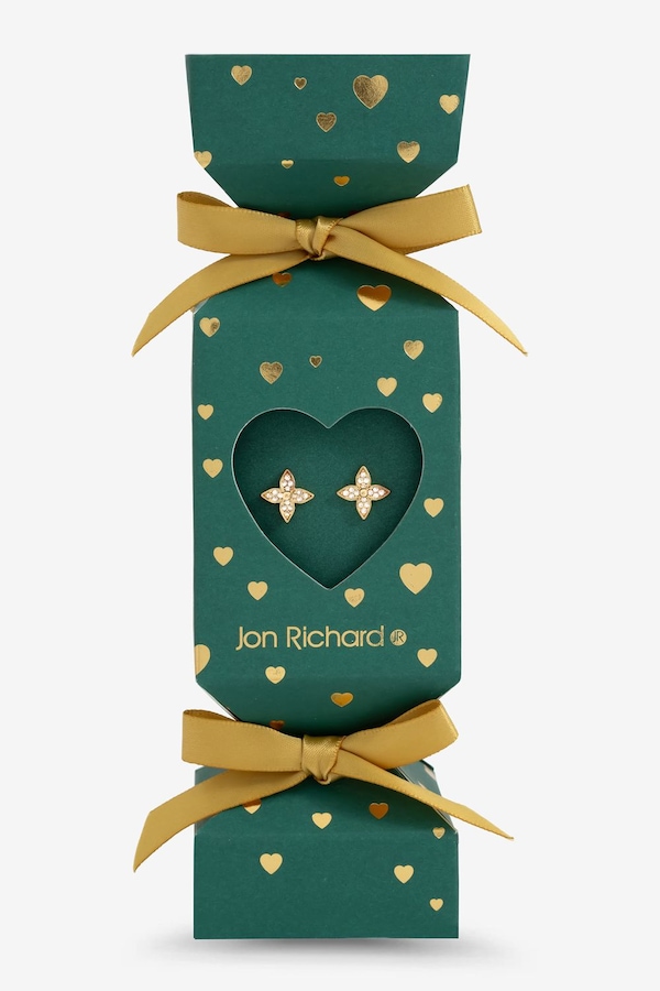 Jon Richard 18K Gold Plated Clover Earrings - Gift Cracker