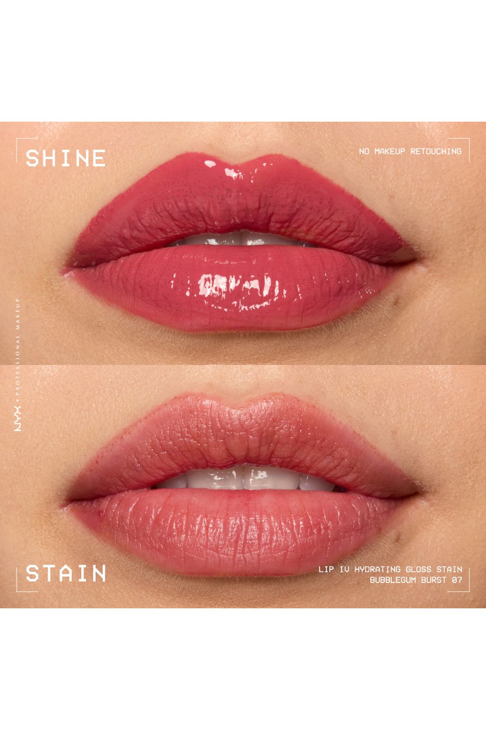 NYX Professional Makeup Lip IV Hydrating Gloss Stain, Lip Gloss 5ml Bubblegum Burst image 6