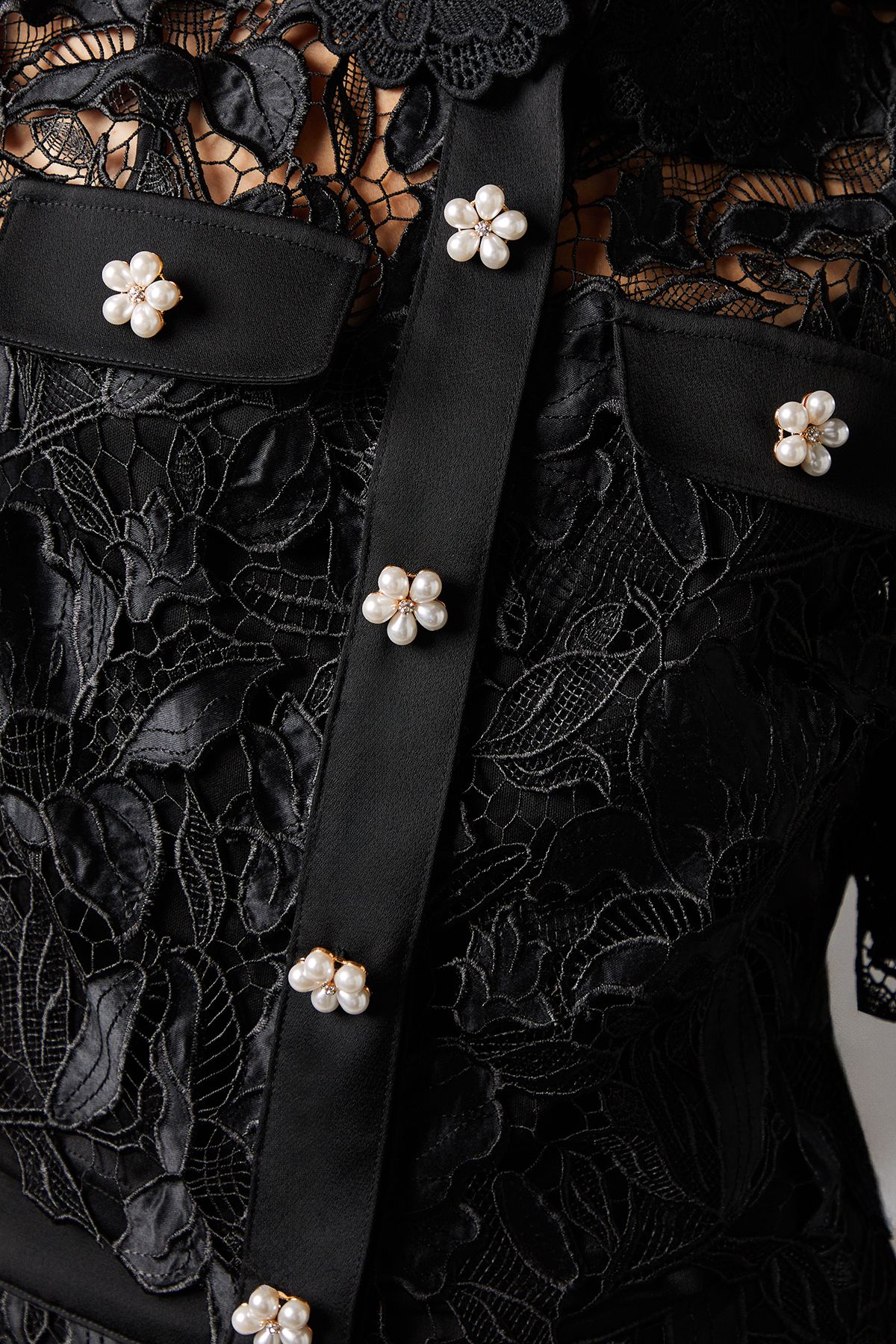 Coast Lace Pearl Button Shirt Black image 5