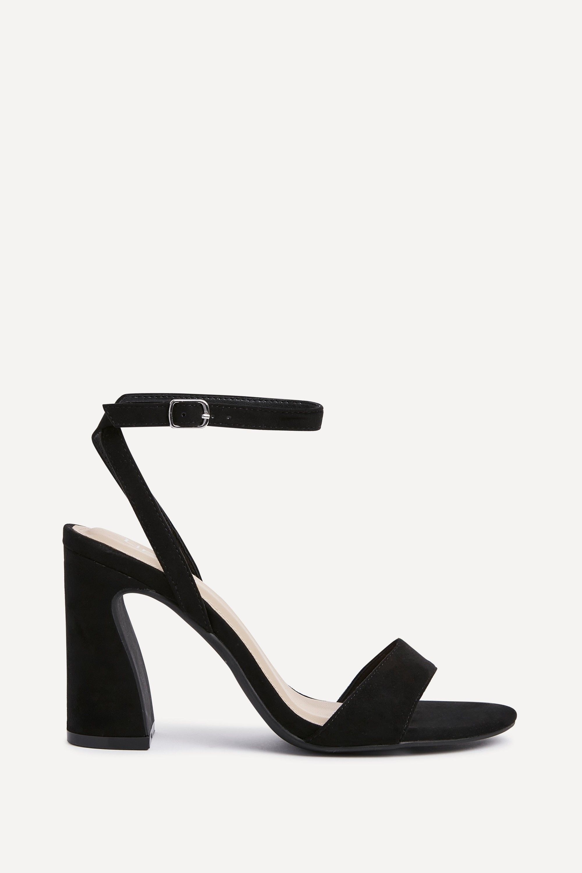 Linzi Trance Black Faux Suede Block Heel image 1