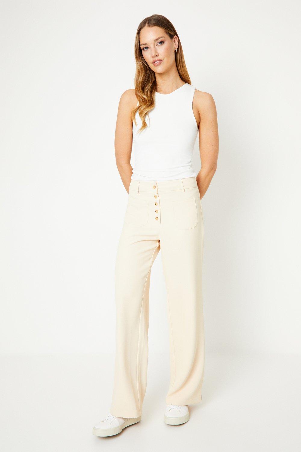 Oasis Button Front Patch Pocket Trouser image 1