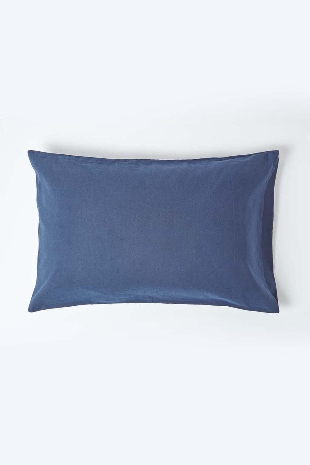 Homescapes Linen Housewife Pillowcase, Standard image 1