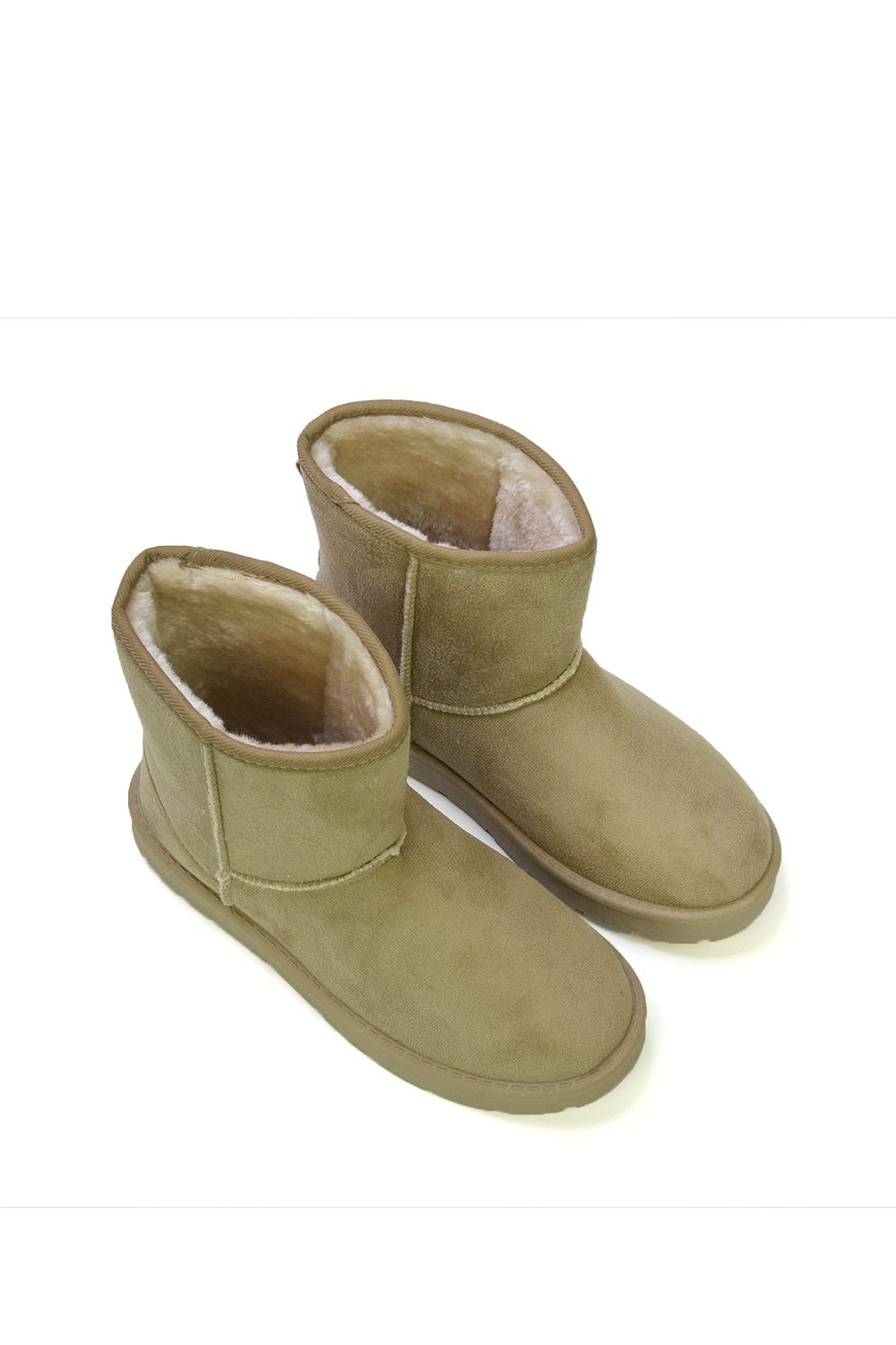 XY London 'Junie' Classic Flat Ankle  Boots with Faux Fur Insole image 3