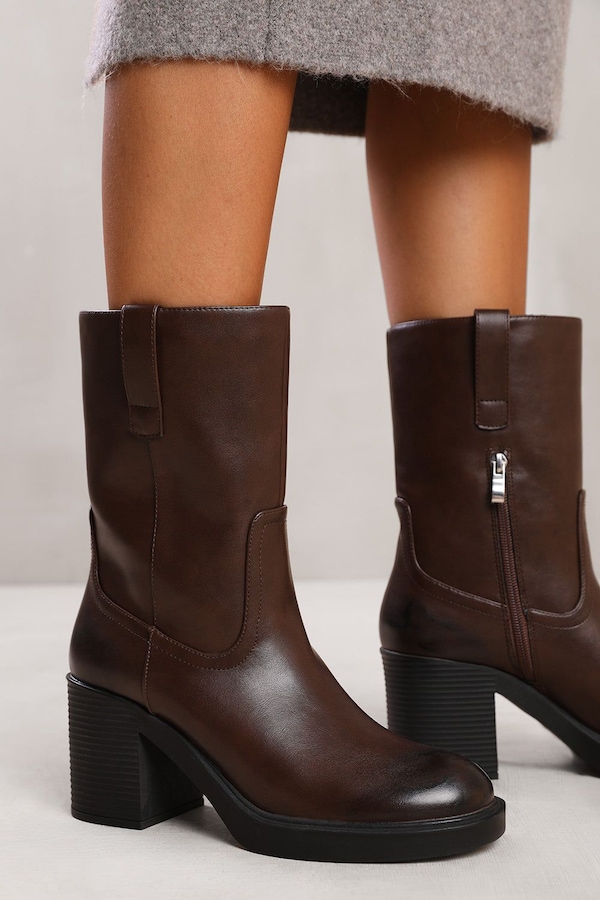 Where's That From 'Beau' Mid Calf Boot With Side Zip