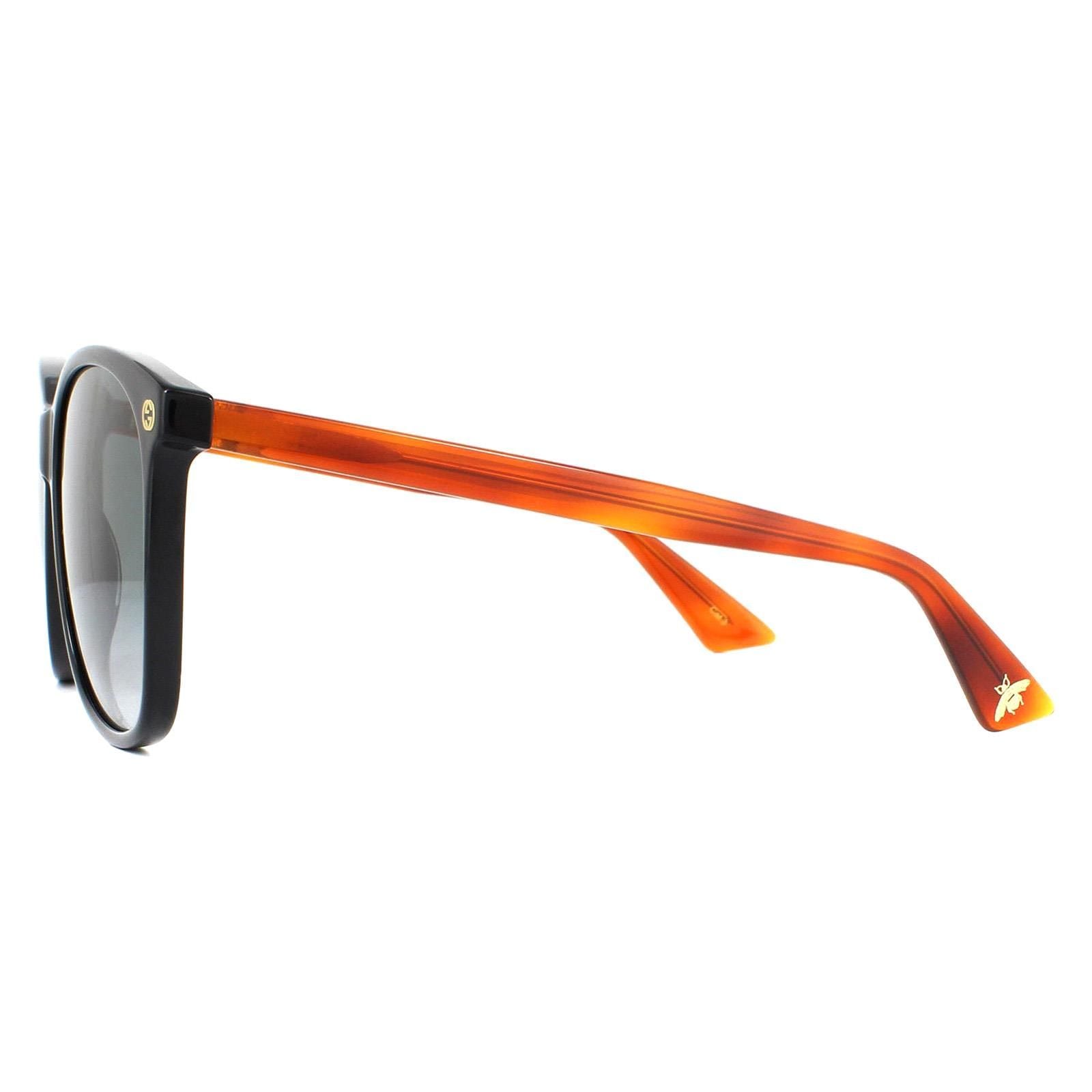 Gucci Square Black Brown Grey Gradient Sunglasses image 3