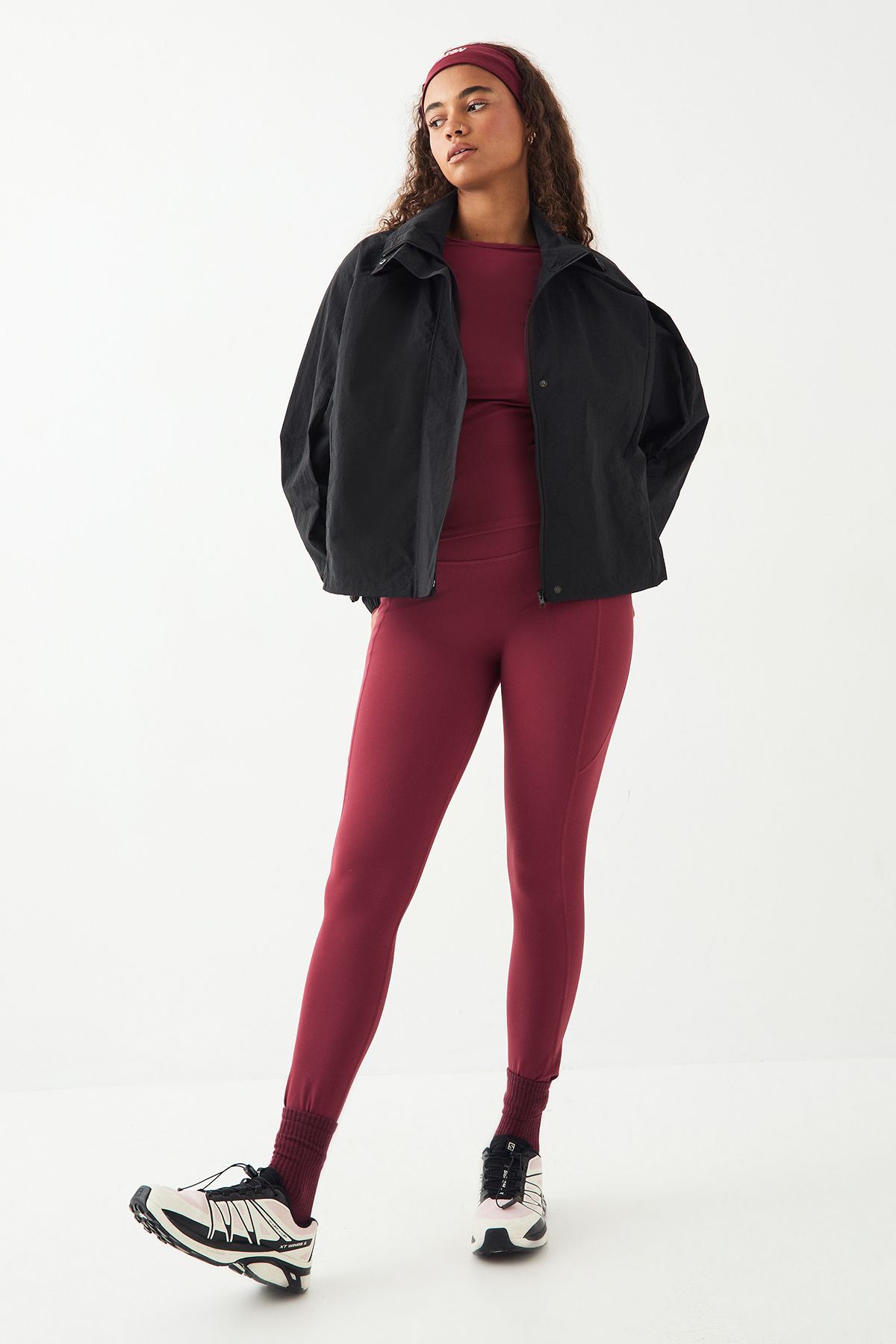 DSGN Studio DSGN Studio Sport Nylon Boxy Zip Through Funnel Neck Jacket Black image 3