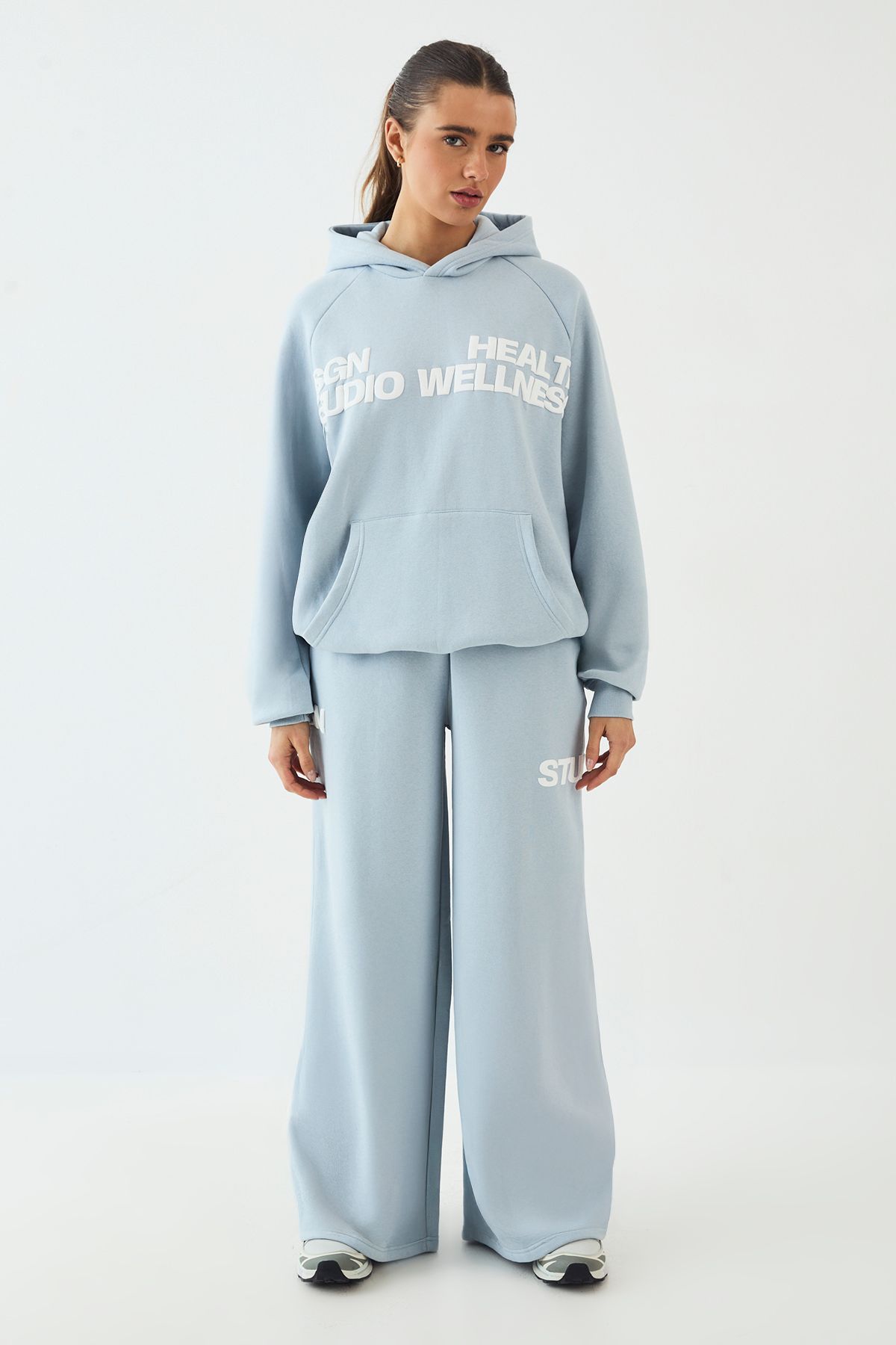 DSGN Studio DSGN Studio Health And Wellness Printed Hooded Tracksuit Light Blue image 5