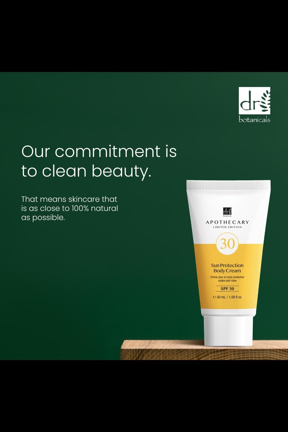 Dr. Botanicals Sun Protection Body Cream SPF 30 50ml image 2