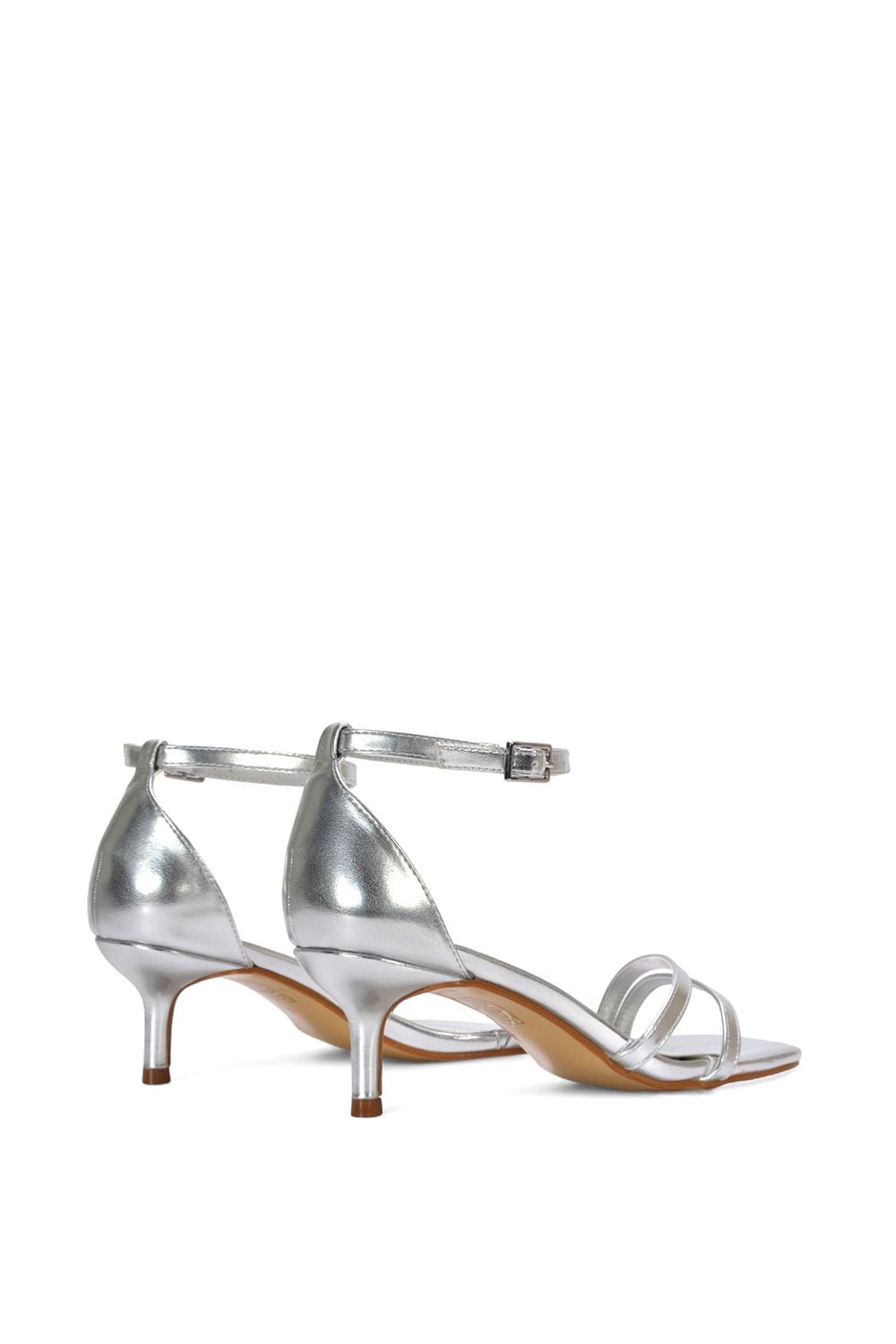 XY London 'Lea' Open Toe Strappy Low Kitten Heel Sandal Shoes image 3