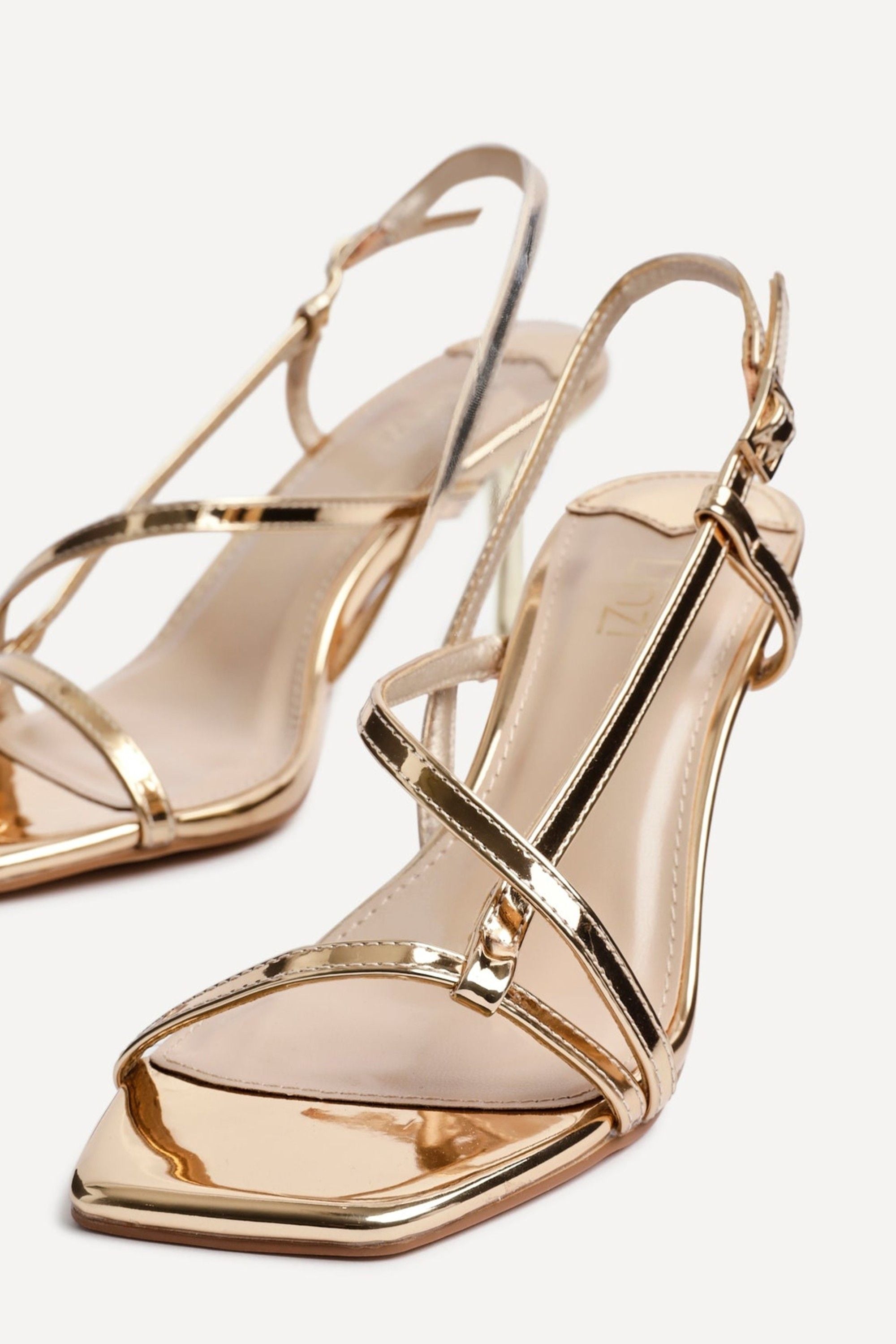 Linzi Midnight Gold Chrome Heeled Sandals image 4