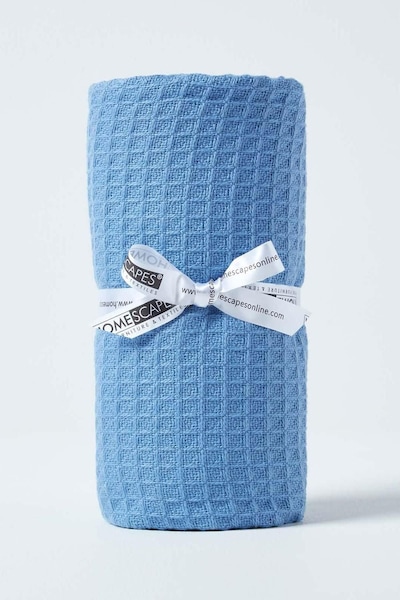 Homescapes Organic Cotton Waffle Baby Blanket