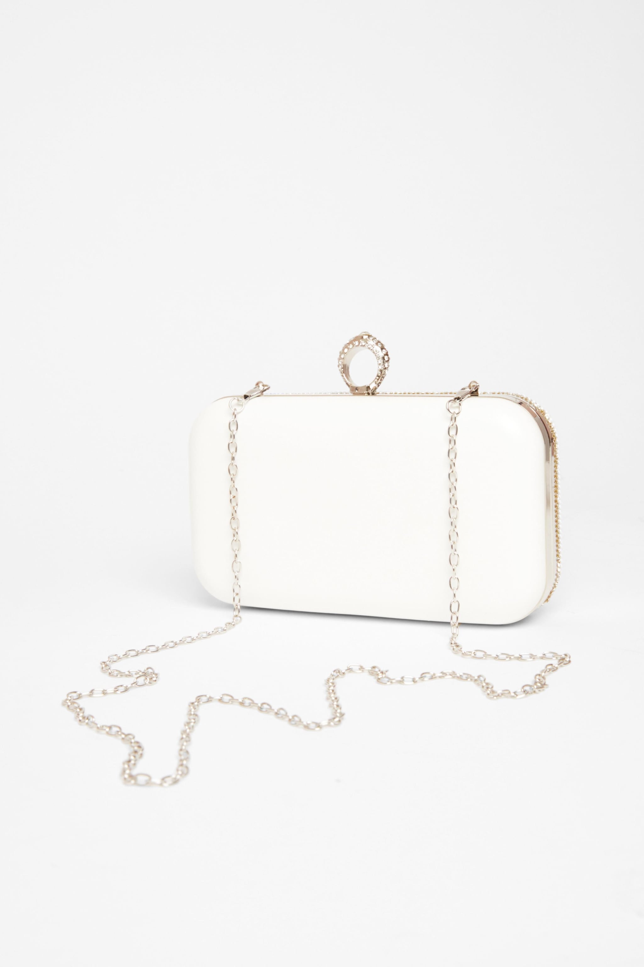 Quiz White Bridal Box Bag image 4