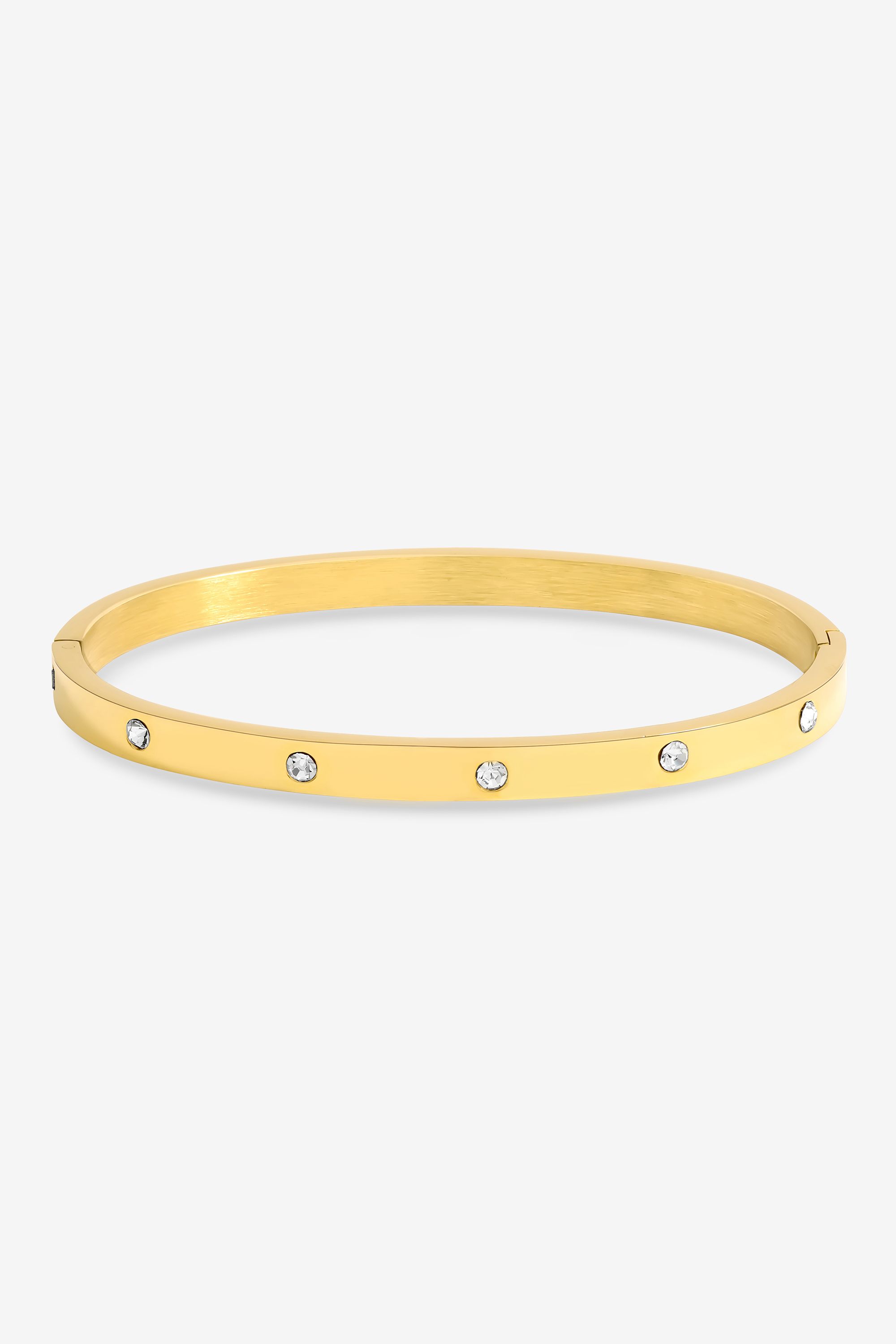 Jon Richard Waterproof Gold Plated Crystal Polished Bangle