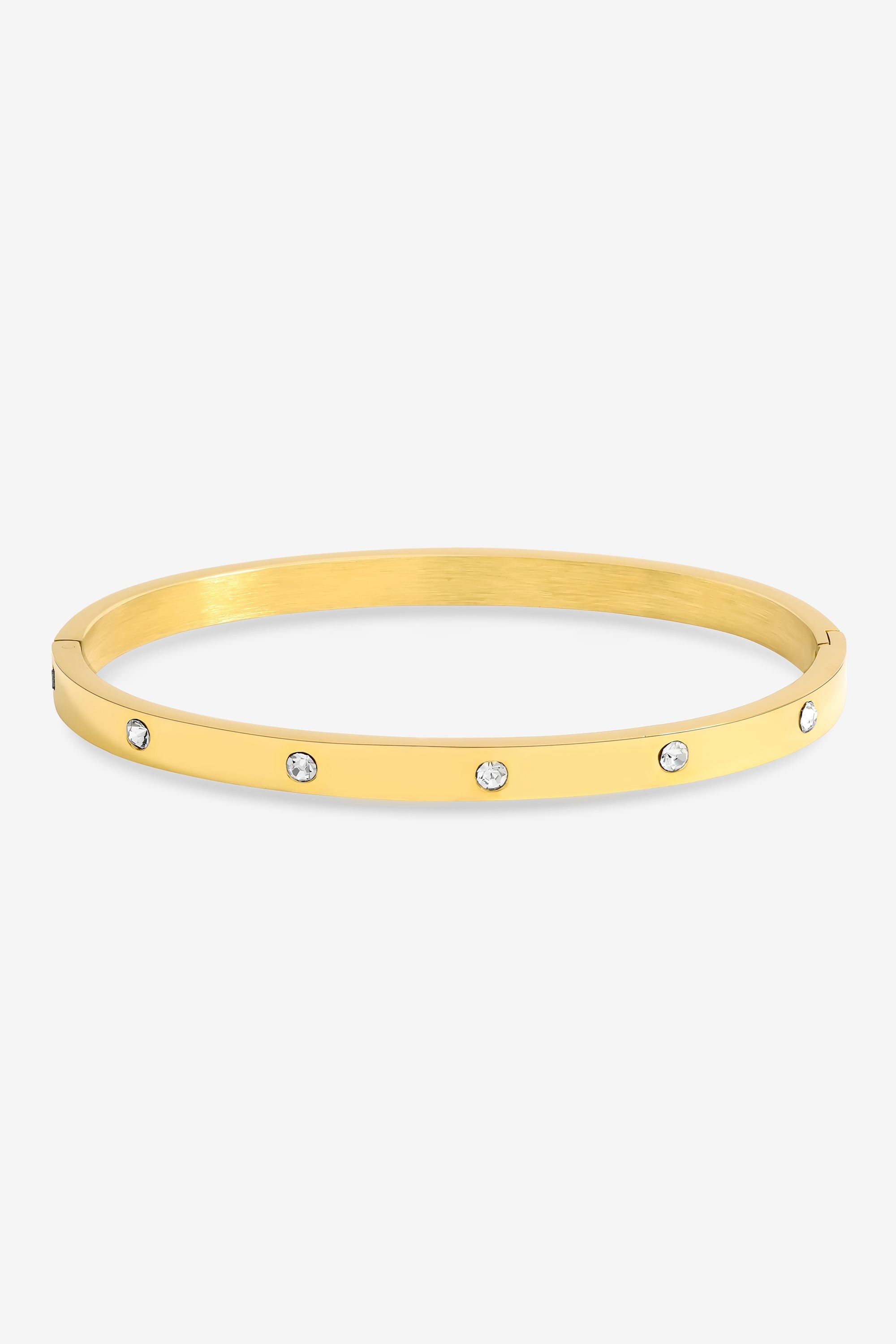 Jon Richard Waterproof Gold Plated Crystal Polished Bangle image 1