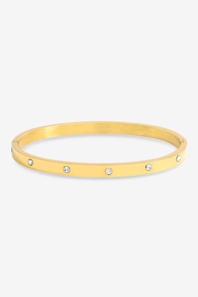 Jon Richard Waterproof Gold Plated Crystal Polished Bangle