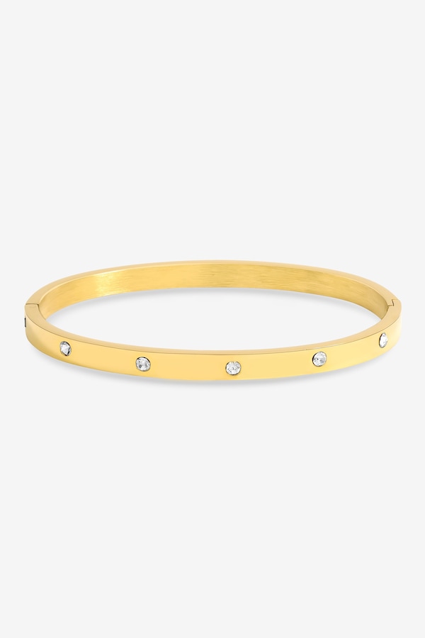 Jon Richard Waterproof Gold Plated Crystal Polished Bangle