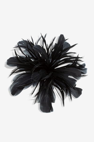 Jon Richard Black Statement Floral Clip Fascinator