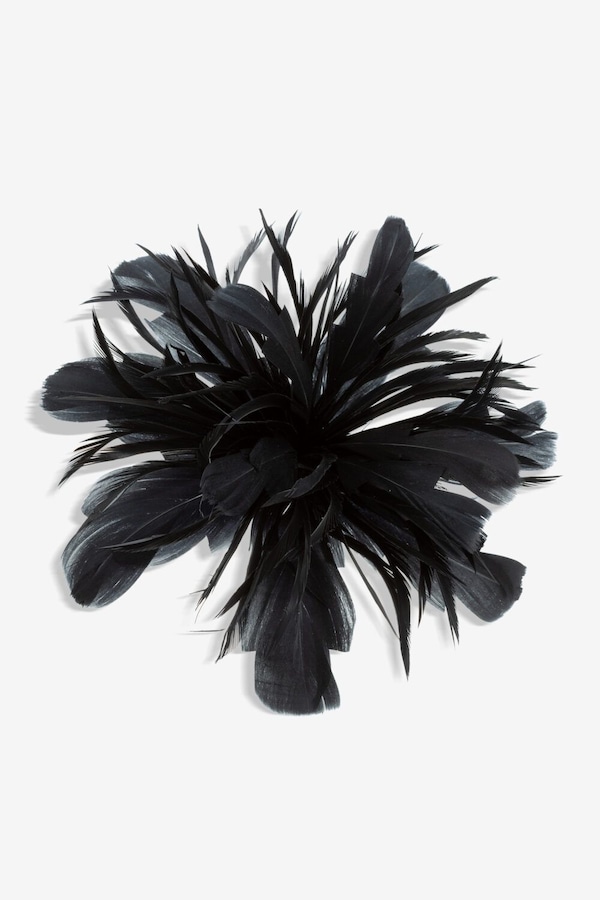 Jon Richard Black Statement Floral Clip Fascinator