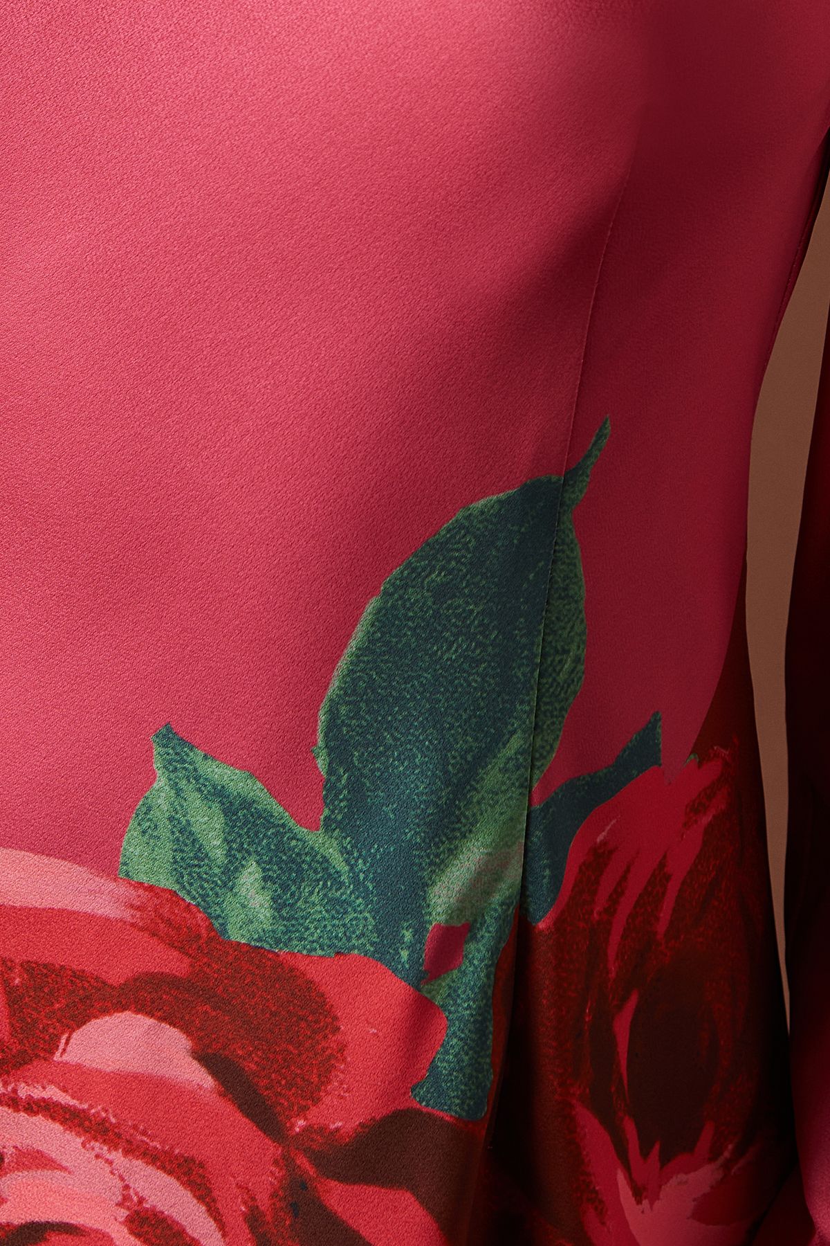 Oasis Premium Satin Placement Print Button Detail Maxi Dress Pink image 5