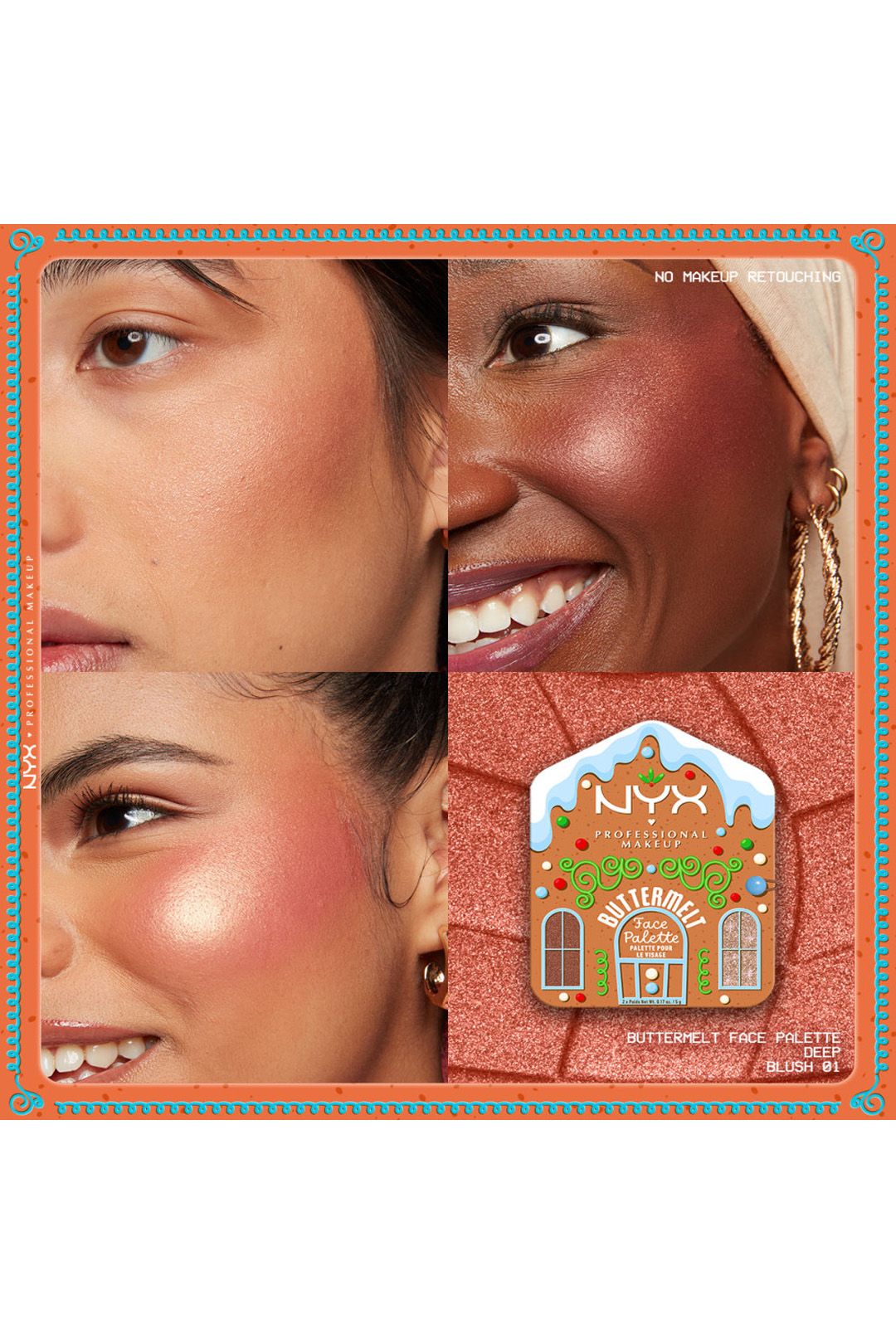 NYX Professional Makeup Buttermelt Face Palette, Blush & Highlighter Duo - Light/Medium Multi image 2